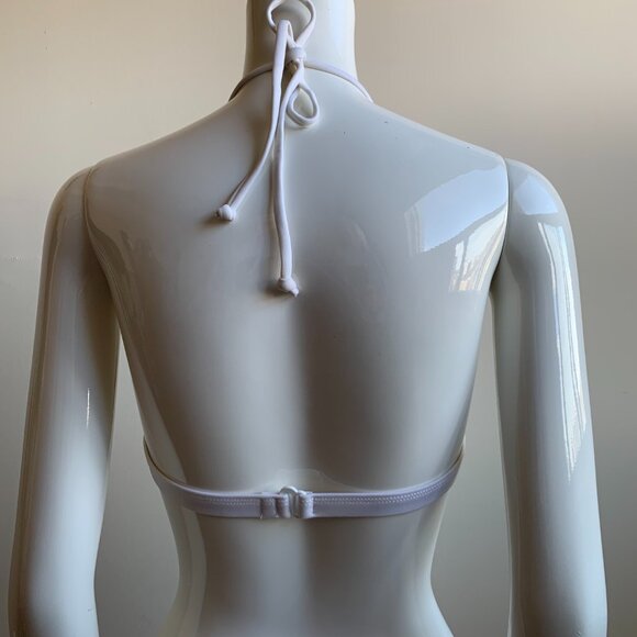 Billabong solid white halter bikini top medium - Picture 3 of 3